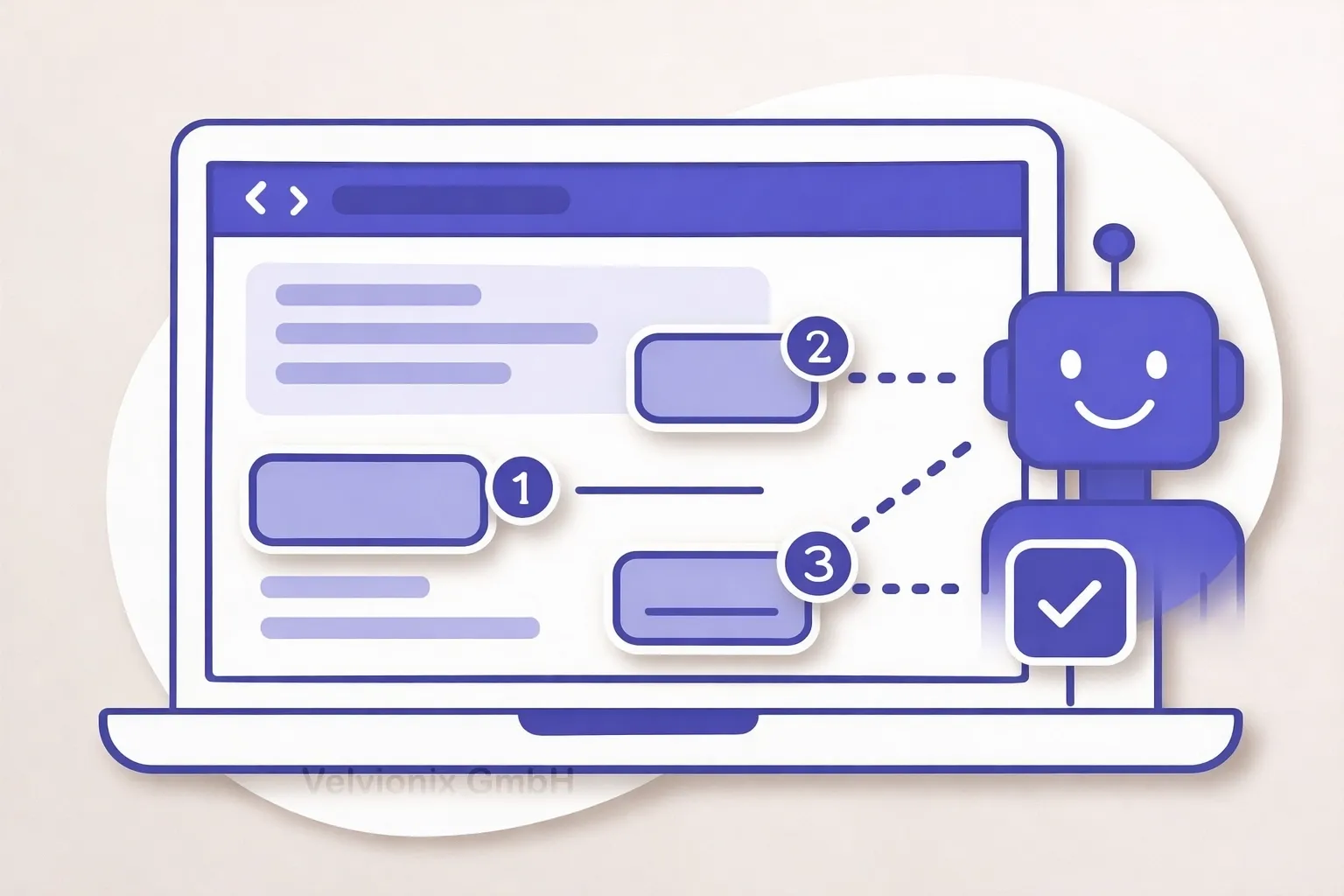 Browser-Automatisierung mit Code - Symbol für moderne Testautomatisierung
